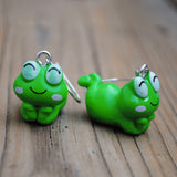 The McCroakington Frog family earrings