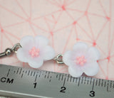 Double cherry blossom cascades flowers earrings