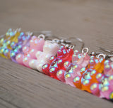 Iridescent Pearlescent Gummy bears earrings