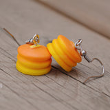 Small buttery pancakes earrings