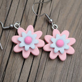 Doodle Sun burst flowers earrings