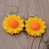 Candy Sunflower earrings  - Regular or Mini size