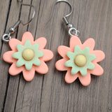 Doodle Sun burst flowers earrings