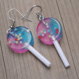 Circle shaped candy balls lollipops earrings