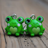 The McCroakington Frog family earrings