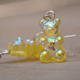 Iridescent Pearlescent Gummy bears earrings