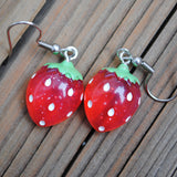 2 pairs of small Strawberry sparkle earrings