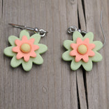 Doodle Sun burst flowers earrings