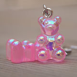 Iridescent Pearlescent Gummy bears earrings