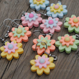 Doodle Sun burst flowers earrings