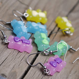 Skull skeleton Gummy bears earrings