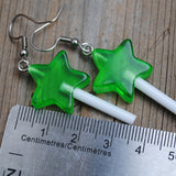 Clear stars candy lollipop earrings