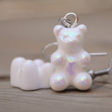 Iridescent Pearlescent Gummy bears earrings