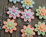 Doodle Sun burst flowers earrings