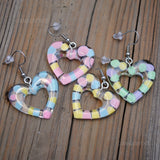 Blobby heart rings earrings