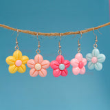 Puffy candy flowers earrings