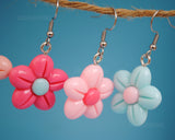 Puffy candy flowers earrings