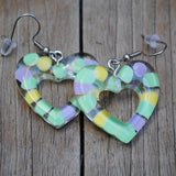 Blobby heart rings earrings