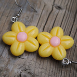 Puffy candy flowers earrings