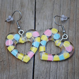 Blobby heart rings earrings