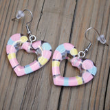 Blobby heart rings earrings