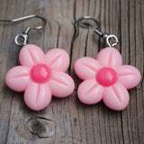 Puffy candy flowers earrings