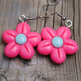 Puffy candy flowers earrings