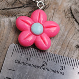 Puffy candy flowers earrings