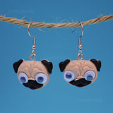 Googley eye Pug Dogs earring