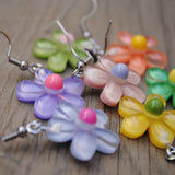 Mini semi transparent Candy Flower earrings