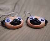 Googley eye Pug Dogs earring