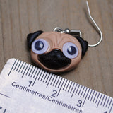 Googley eye Pug Dogs earring