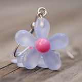 Mini semi transparent Candy Flower earrings