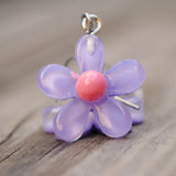 Mini semi transparent Candy Flower earrings