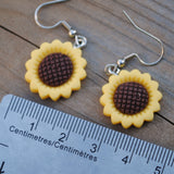 Small Minimal Sunflower earrings