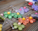 Mini semi transparent Candy Flower earrings