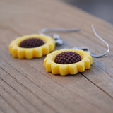 Small Minimal Sunflower earrings