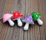 Large Fairytale Mushroom earrings - 6 colors!