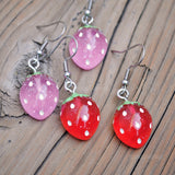 2 pairs of small Strawberry sparkle earrings