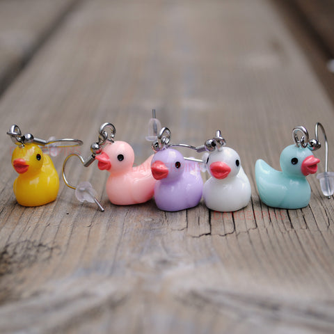 Small pastel Ducks earrings