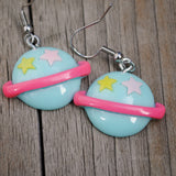 Cute happy planets earrings