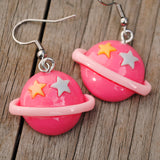 Cute happy planets earrings