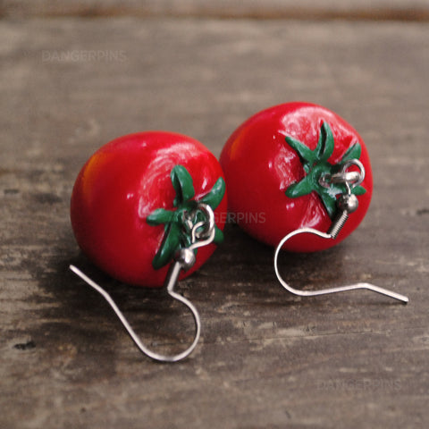 Large Fresh juicy Tomato earrings