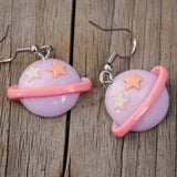 Cute happy planets earrings