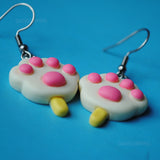 Vanilla cream feet bean popsicles earrings