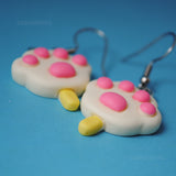 Vanilla cream feet bean popsicles earrings