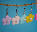 Glossy Pearl Candy Flower earrings