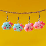 2 pairs of happy clouds earrings