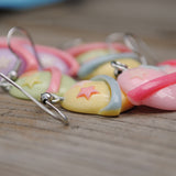 Cute happy planets earrings