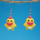 Weird chubby chickens earrings